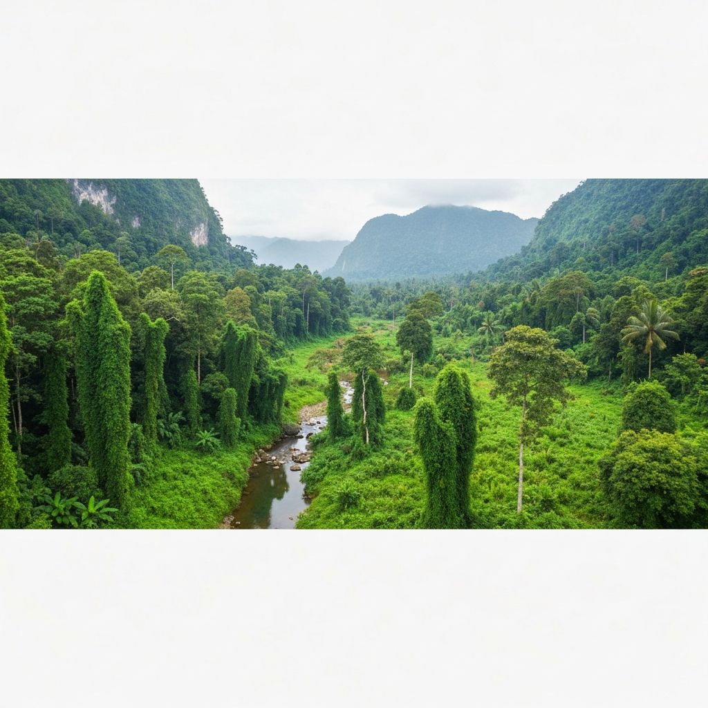 Pemandangan alam tropis Indonesia
